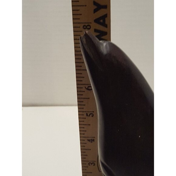 Vintage Iron Wood Hand Carved Folk Art Sculpture Sea Lion Seal MCM Modernist - Picture 6 of 8